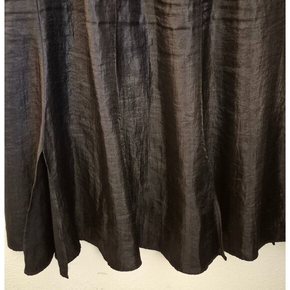 J. R. Nites Black "Carwash" Hem Rayon Blend Maxi Skirt Size 2X EUC - Picture 4 of 6